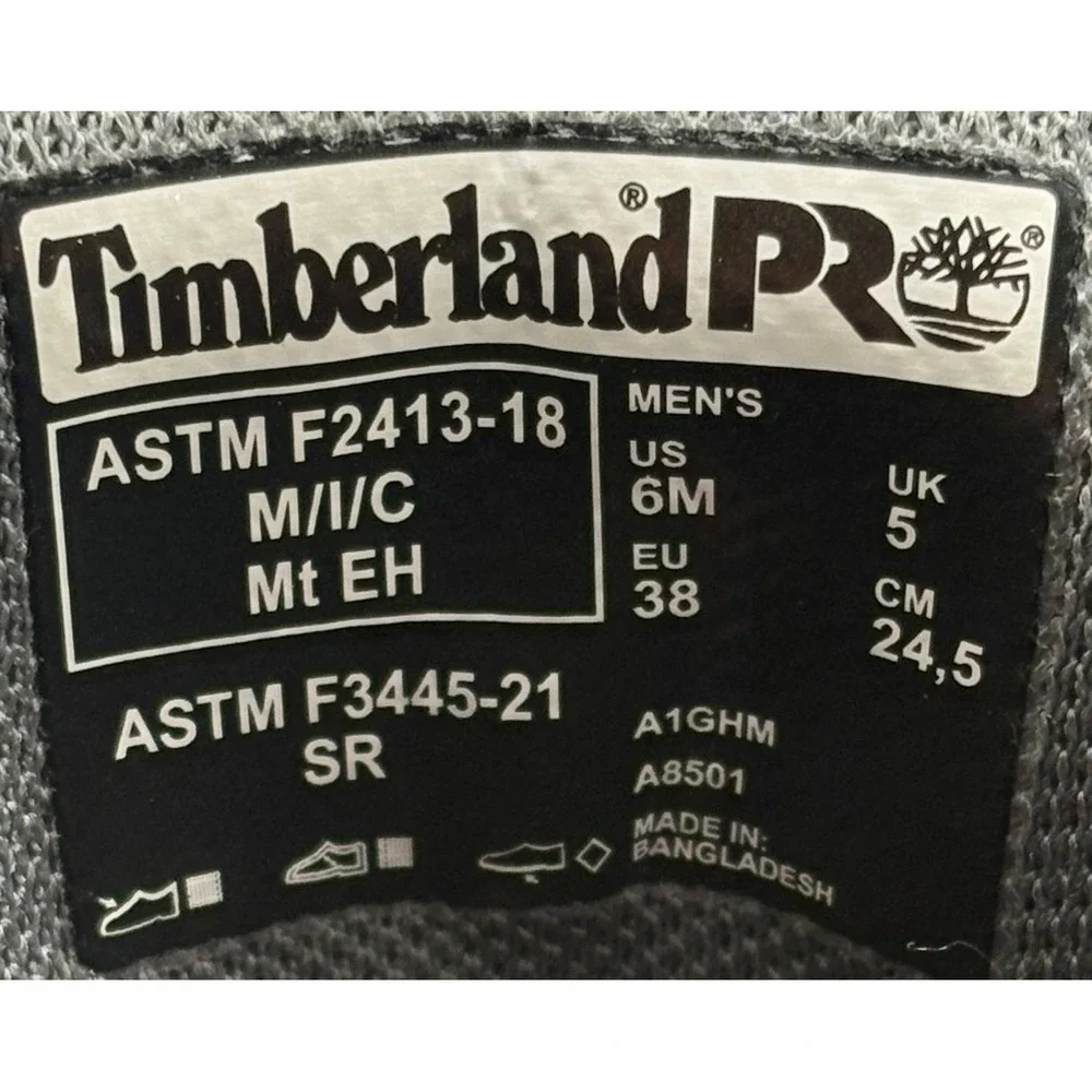 Timberland PRO Powertrain Sport Mens 6M Alloy Toe Met Guard Slip Resistant Boots